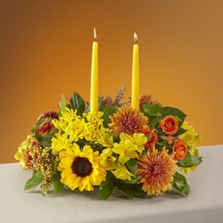 The FTD Gather 'Round Centerpiece from Flowers by Ramon of Lawton, OK